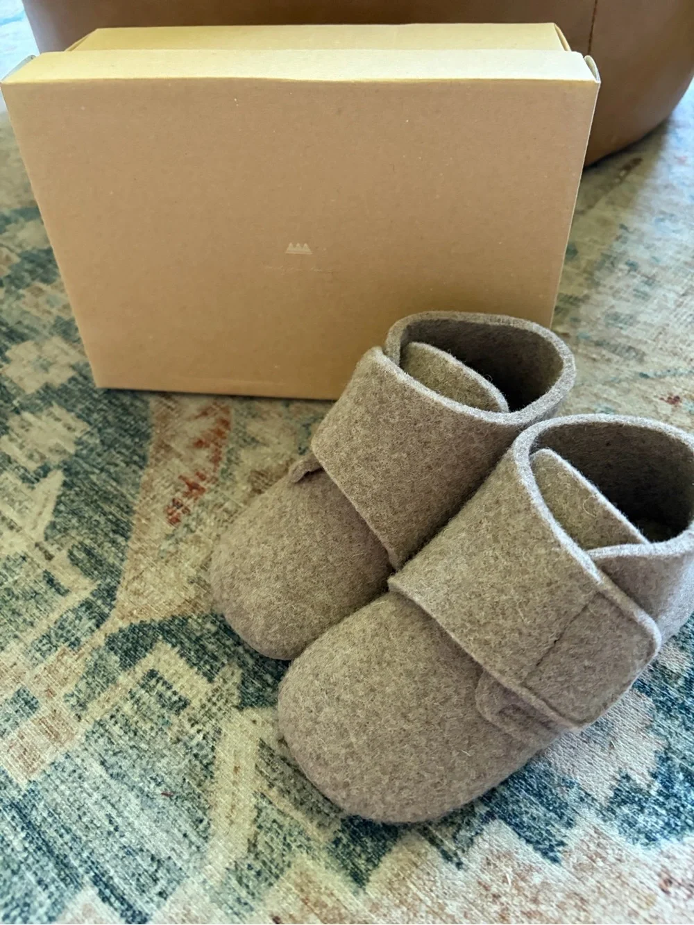 NIB Konges Sløjd Slippers Mamour Felt Footies 'Camel' $65 Euro 27, US 10.5
